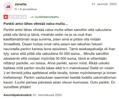 bluestep bank negatiivisia kokemuksia