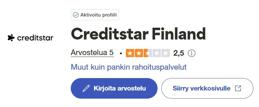 creditstar arvostelu
