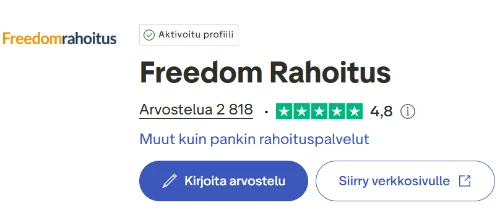 Freedom Rahoitus arvostelut