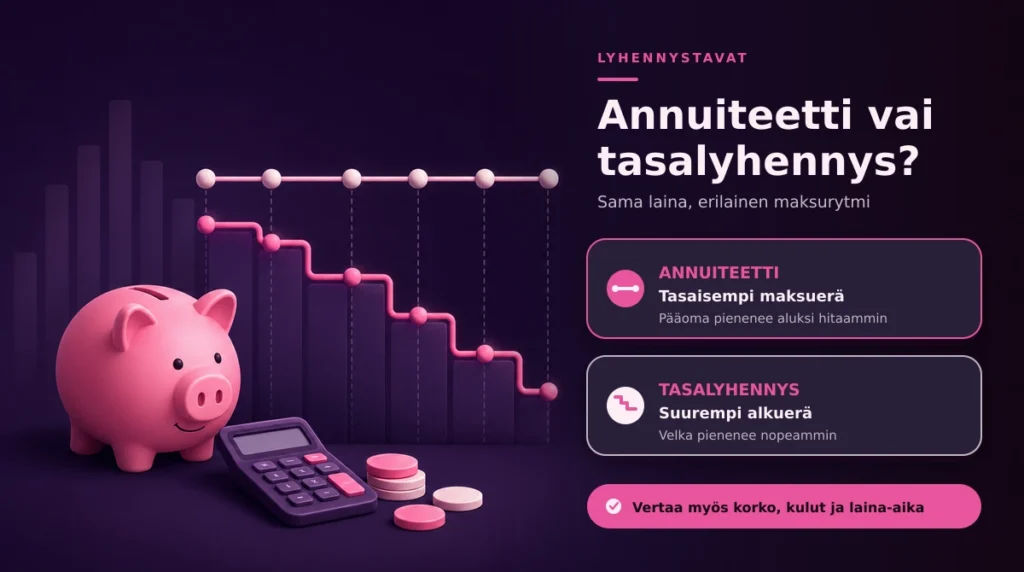 Annuiteetti vai tasalyhennys testi