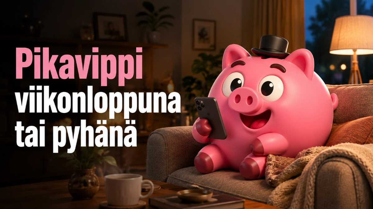 Pikavippi viikonloppuna tai pyhänä