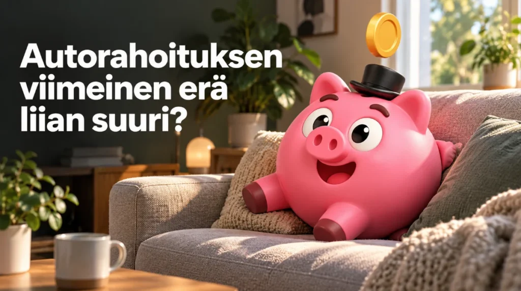 Autorahoituksen viimeinen erä liian suuri